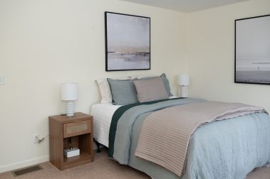 Bedroom 1 of a 3 Bedroom Unit in the Hidden Oak Community, a high-end townhouse community by Socha Companies in Manchester NH