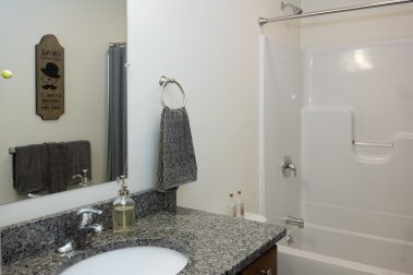 Full Bathroom of a 3 Bedroom Unit in the Hidden Oak Community, a high-end townhouse community by Socha Companies in Manchester NH